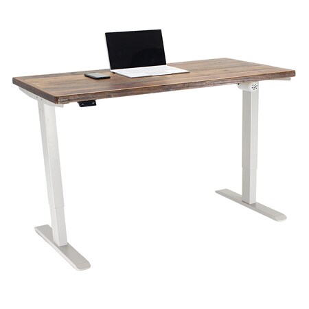 We'Re It Lift It Electric Sit Stand Desk, 46.25 H, 30 W X Laminate wood, metal, Brushed Silver VL12BS6030-RW